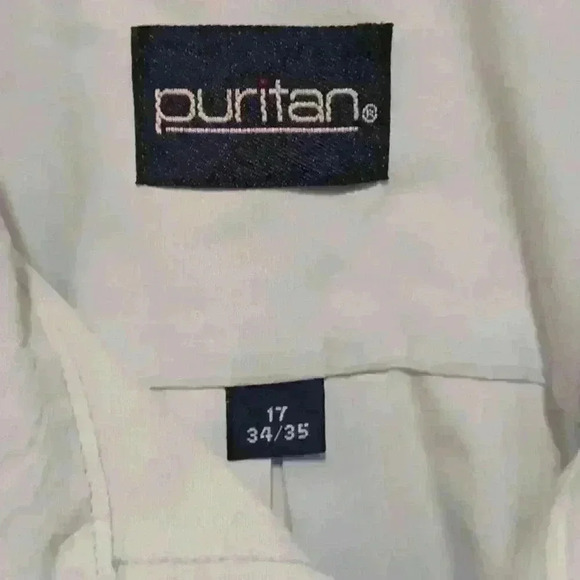 Puritan Lt Blue Long Sleeve Button Down Dress Shirt - Size 17 - Picture 5 of 12